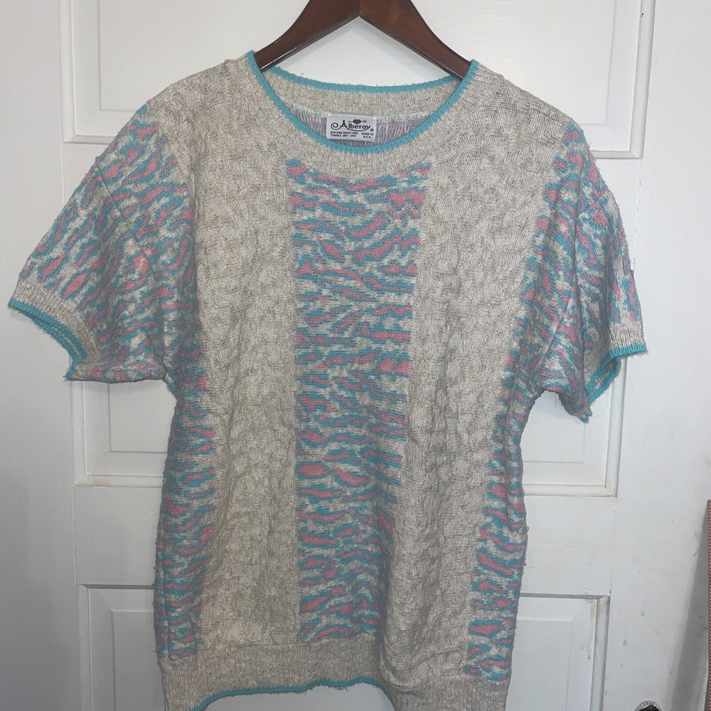Short Sleeve Vintage Sweater Alberoy Medium